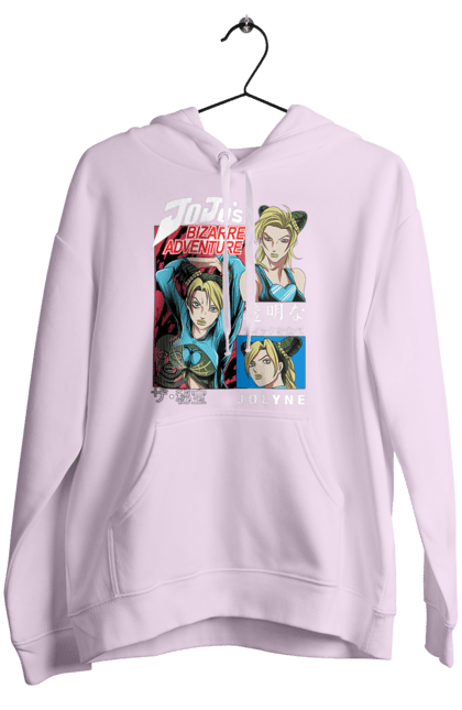 Women's hoodie with prints JOJO Jolyne Cujoh. Anime, jojo, jojo`s bizarre adventure, jojo’s bizarre adventure, jolyne cujoh, manga. 2070702