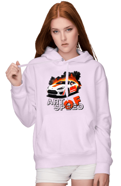 Women`s hoodie with prints Speed. Auto, automobile, car, race, speed. 2070702
