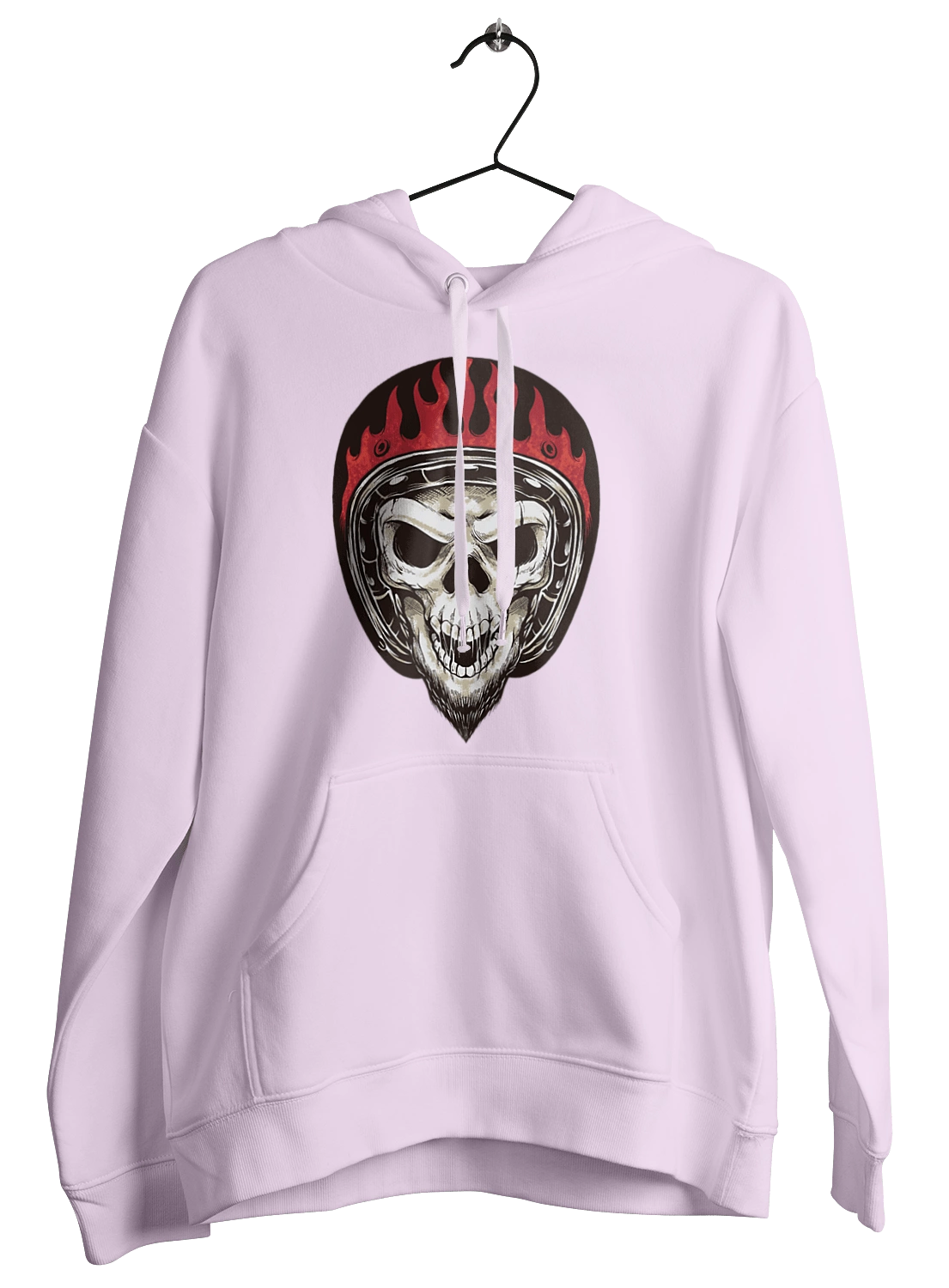 Skull in a motorcycle helmet