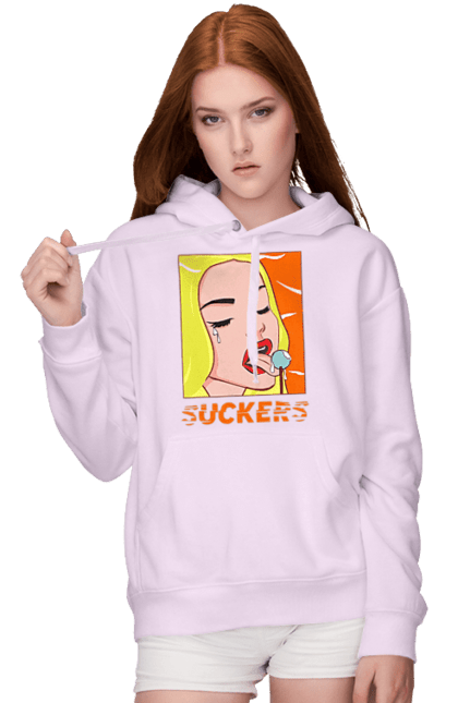 Women`s hoodie with prints Suckers. Chupa chups, cool, funny, humor, meme, sackers. 2070702