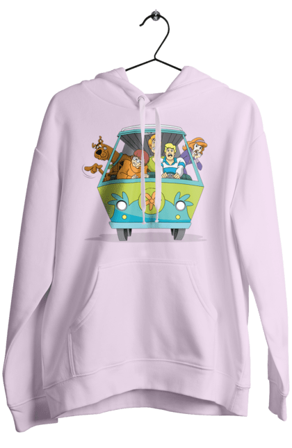 Women`s hoodie with prints Scooby Doo Machine. Car, cartoon, dog, scooby doo. 2070702