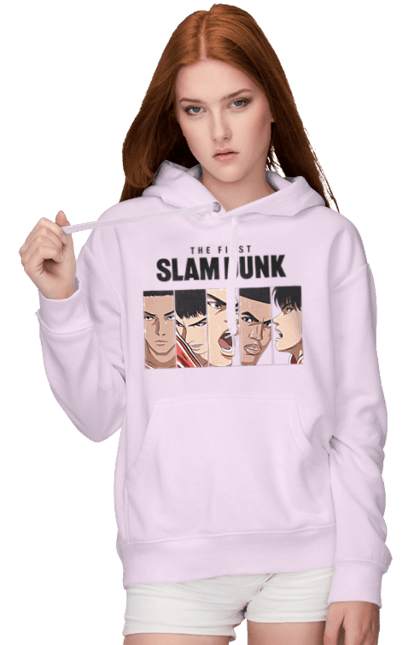 Women's hoodie with prints Slam Dunk. Anime, basketball, comedy, manga, school, shonen, slam dunk, sports anime. 2070702