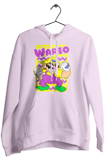 Women's hoodie with prints The Super Mario Bros. Wario. Character, game, mario, mario bros, nintendo, super mario bros, wario. 2070702