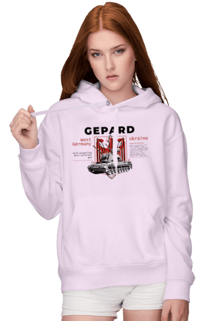 Women`s hoodie with prints Gepard. Cheetah, f16, howitzer, industrious, nasams, stinger, suzanne, zuzana. 2070702
