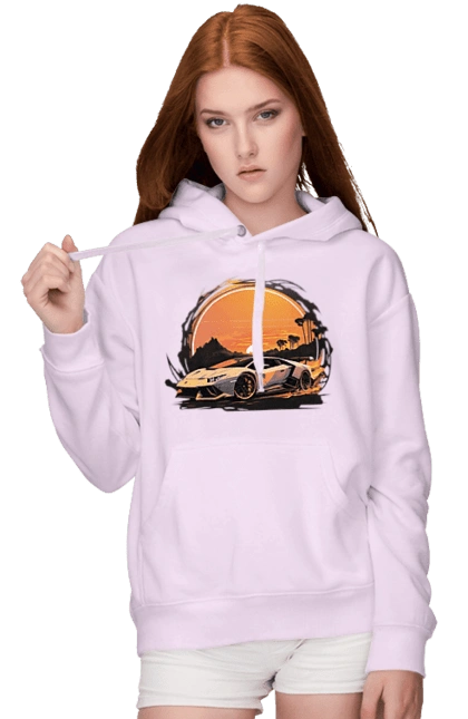 Lamborghini at sunset