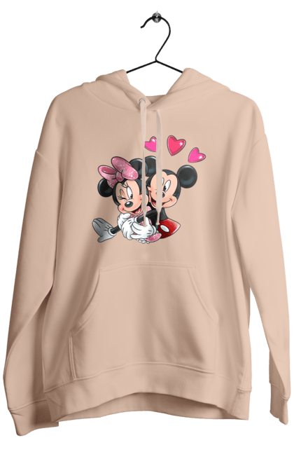 Чоловіче худі з принтом "Міккі Маус та Мінні Маус". Mickey mouse, minnie mouse, дісней, міккі, міккі маус, мінні маус, мультфільм. 2070702