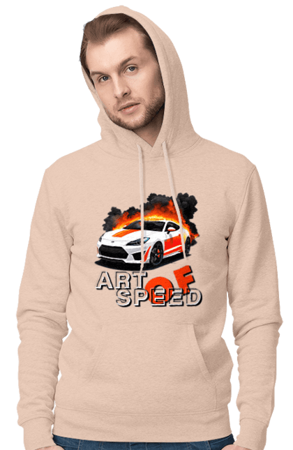 Men`s hoodie with prints Speed. Auto, automobile, car, race, speed. 2070702
