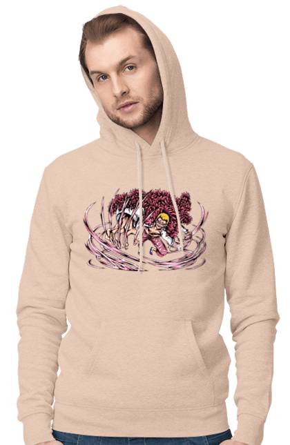 Men's hoodie with prints One Piece Donquixote Doflamingo. Anime, donquixote doflamingo, heavenly yaksha, manga, one piece, straw hat pirates. 2070702