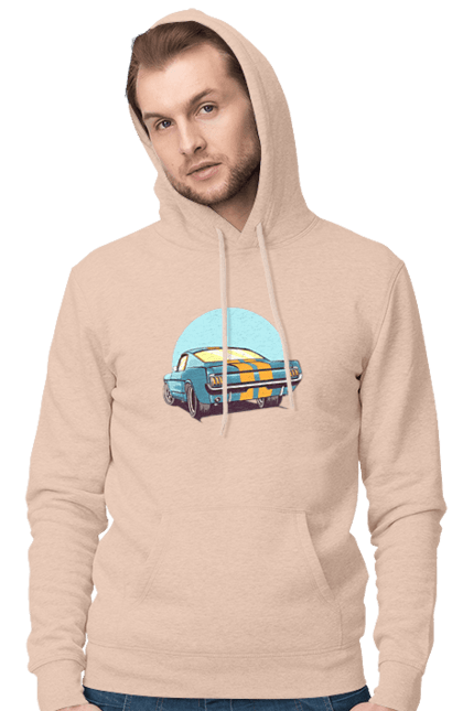 Men`s hoodie with prints Auto. Auto, character, hero, monster, music, new, pennies, robot, super hero. 2070702