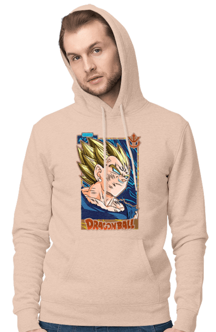 Чоловіче худі з принтом "Перли дракона Вегета". Anime, dragon ball, goku, majin vegeta, manga, vegeta, аніме, вегета, манга, перли дракона. 2070702