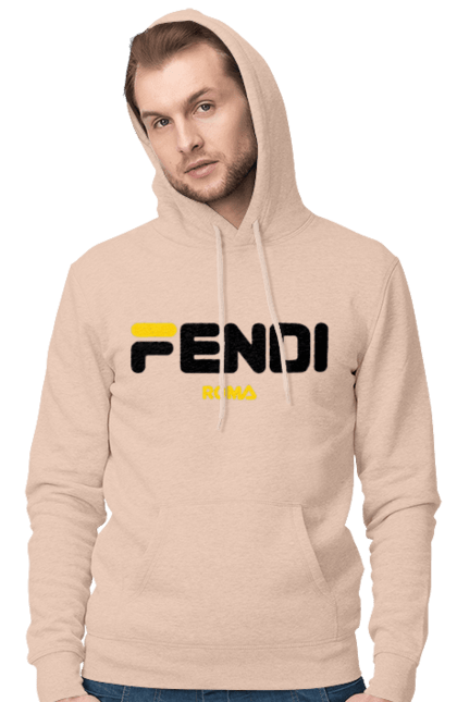 Мужское худи с принтом Fendi. Fendi, lvmh, бренд, дом моды, италия, люкс, мода, одежда, сумка, фенди. 2070702