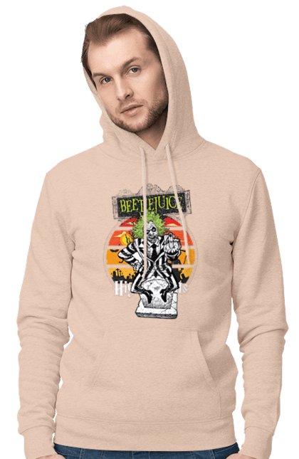 Men's hoodie with prints Beetlejuice. Beetlejuice, comedy, ghost, horror, movie, tim burton, warner bros. 2070702