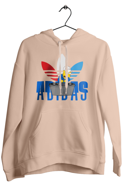 Men's hoodie with prints Adidas Bart. Adidas, bart, cartoon, simpson. 2070702