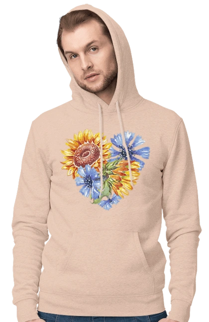 Сердце подсолнухов и фиалок