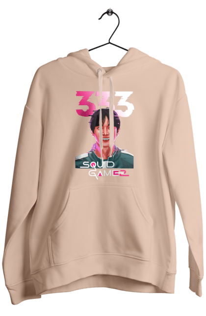 Men`s hoodie with prints Squid Game. 333, lee myung-gi, netflix, player 333, squid game, tv series. 2070702