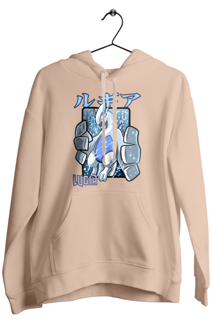 Men's hoodie with prints Pokemon Lugia. Anime, games, lugia, nintendo, pokemon, pokemon go. 2070702