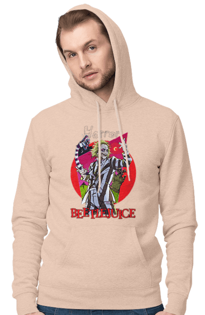 Men's hoodie with prints Beetlejuice. Beetlejuice, comedy, ghost, horror, movie, tim burton, warner bros. 2070702