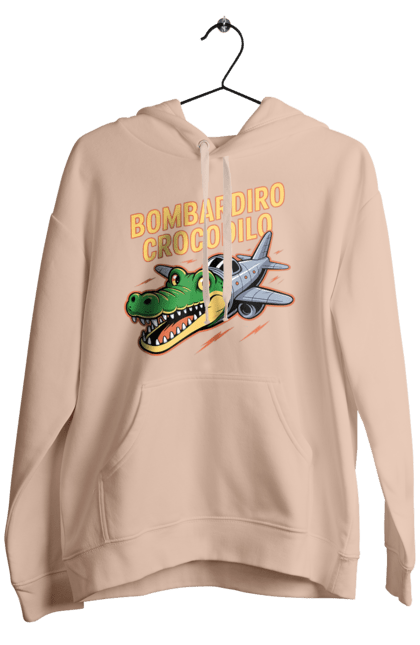 Чоловіче худі з принтом "Bombardino Crocodilo". Bombardino, bombardino crocodilo, crocodilo, бомбардиро крокодило, бомбардіно крокоділо, крокодил, крокодил літак, крокодил мем, мем бомбардине крокодило, меми. 2070702