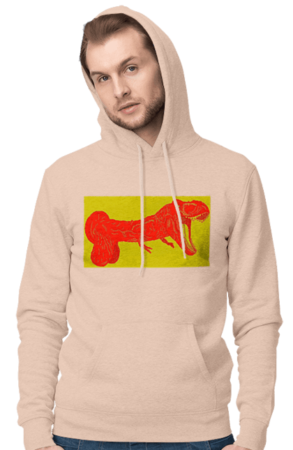 Чоловіче худі з принтом "Член Динозавр". Динозавр, писюн, член. 2070702