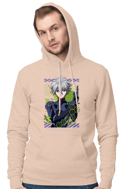 Чоловіче худі з принтом "Євангеліон Каору". Kaworu, kaworu nagisa, neon genesis evangelion, nerv, аніме, єва, євангеліон, каору, каору наґіса, манга. 2070702