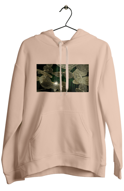 Чоловіче худі з принтом "Біткойн". Багатство, біткойн, валюта, гроші, криптовалюта, курс, майнінг, матриця, монета, розкіш, цифровий світ. 2070702