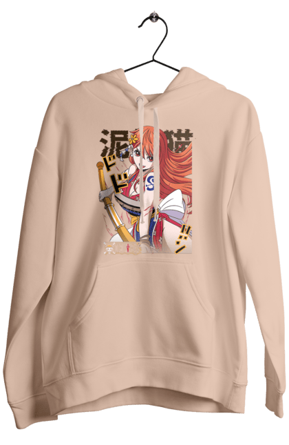 Men's hoodie with prints One Piece Nami. Anime, cat burglar, manga, nami, one piece, straw hat pirates. 2070702