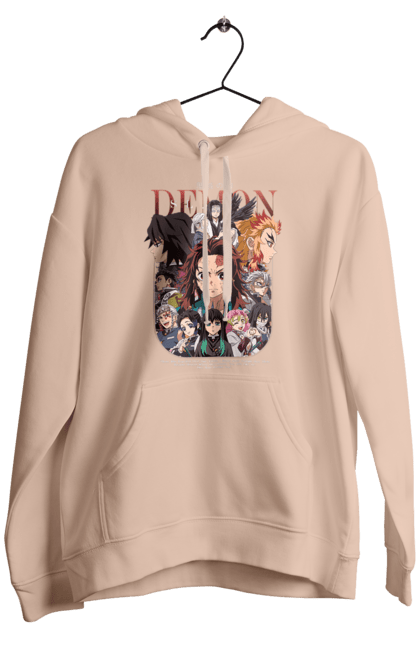 Men`s hoodie with prints Demon Slayer. Anime, demon slayer, kamado tanjiro, manga, tanjiro. 2070702