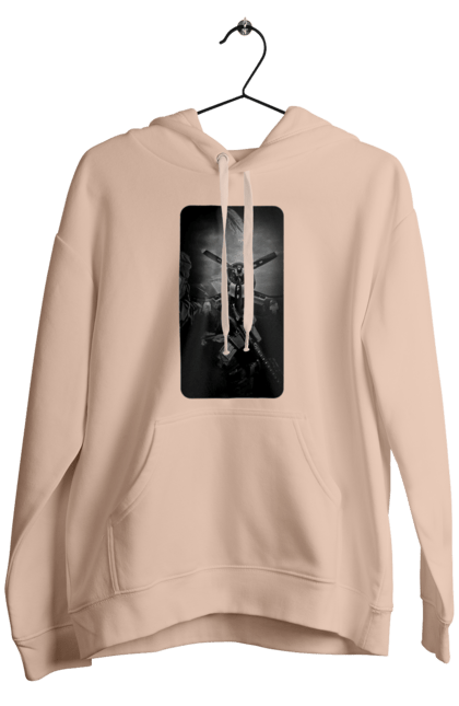 Men`s hoodie with prints Glory of the ZSU. Plane, rifle, soldier, ukraine, victory, weapon. 2070702
