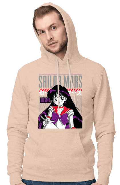 Мужское худи с принтом Сейлор Мун Марс. Rei hino, sailor moon, аниме, драма, махо-сёдзё, рэй хино, сейлор марс, сейлор мун, сериал. 2070702