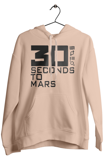 Men's hoodie with prints Thirty Seconds to Mars. 30 seconds, 30 seconds mars, alternative rock, group, hard rock, music, rock, seconds to mars, thirty seconds. 2070702