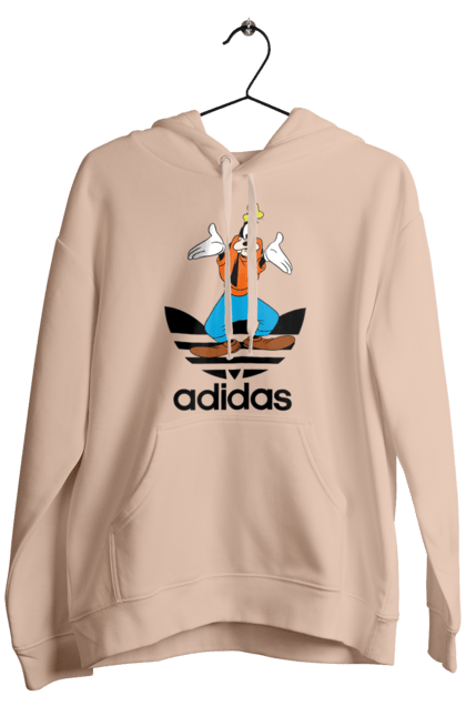 Мужское худи с принтом Adidas Гуфи. Adidas, goofy, адидас, гуфи, мультсериал, мультфильм, пес, собака. 2070702