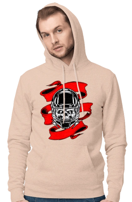 Skull in a motorcycle helmet