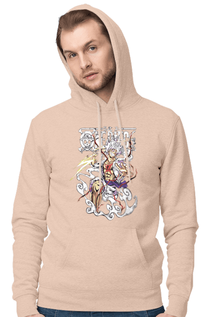 Men's hoodie with prints One Piece Luffy. Anime, luffy, manga, monkey de luffy, one piece, pirates. 2070702