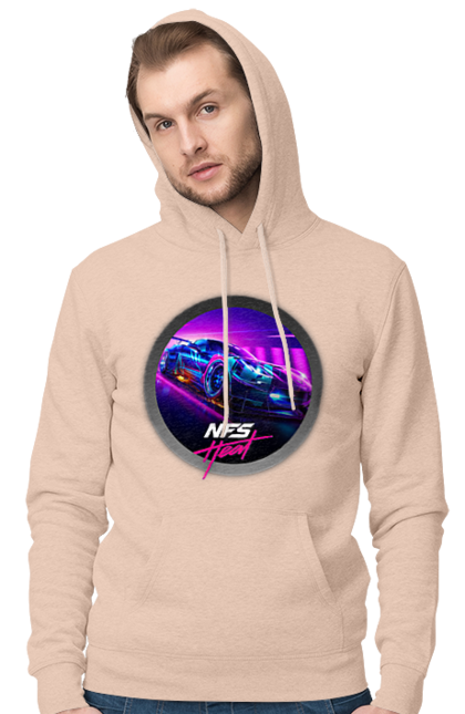 Чоловіче худі з принтом "Need for speed Heat". Heat, need, need for speed, nfs, speed, unbound, нид, нфс, спид, фор. PrintMarket - інтернет-магазин одягу та аксесуарів з принтами плюс конструктор принтів - створи свій унікальний дизайн