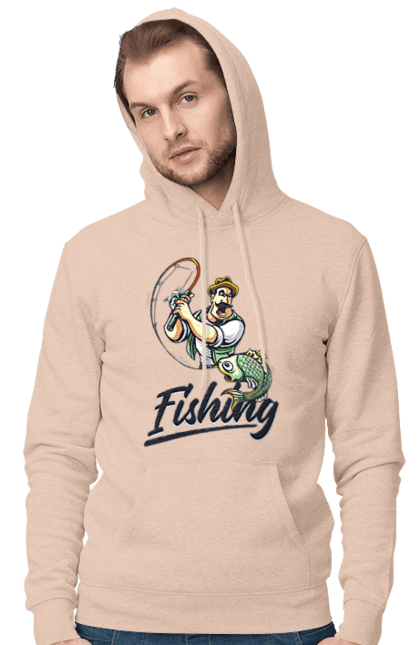 Чоловіче худі з принтом "Рибалка, літо". Відпочинок, літо, рибалка. 2070702