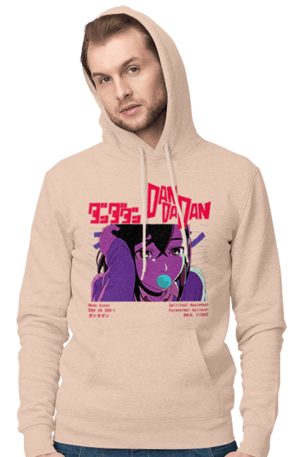 Men`s hoodie with prints Dandadan Momo Ayase. Anime, ayase, dandadan, manga, momo, momo ayase. 2070702