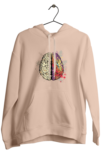 Чоловіче худі з принтом "Творчість та логіка". Бінарний, біткоїн, біткойн, валюта, гроші, крипто, наука, програміст, программист, творчество, техно, хакер, художник, цветной. 2070702