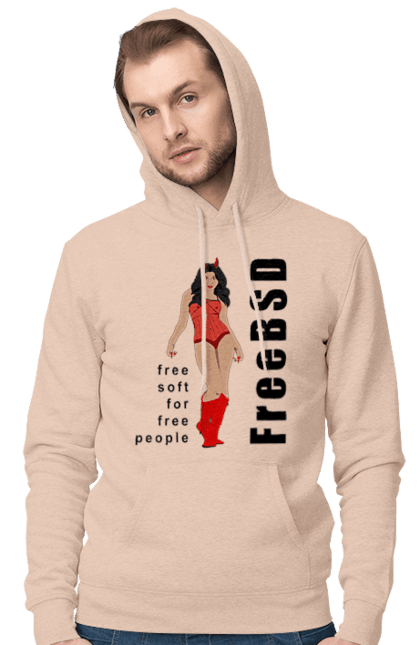 Чоловіче худі з принтом "Freebsd Для Вільних". Bsd, freebsd, unix, адміністратор, айті, айтішник, безкоштовна, безкоштовно, бестія, вільна, демон, демонесса, дівчина, для дорослих, доступність, еротика, еротична, жінка, незалежність, операційна система, ос, програміст, програмне забезпечення, свобода, сисадмін, система, системний адміністратор, софт, текст, червоний, чорний. 2070702