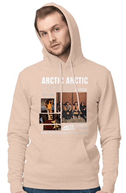 Men's hoodie with prints Arctic Monkeys. Arctic monkeys, garage rock, group, indie rock, music, post-punk revival, psychedelic rock, rock. 2070702