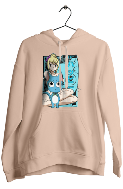 Чоловіче худі з принтом "Хвіст Феї Люсі Хартфілія". Fairy tail, happy, lucy heartfilia, аніме, люсі, люсі хартфілія, манга, хвіст феї, хеппі. 2070702