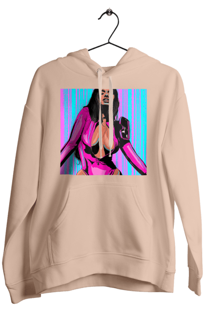 Чоловіче худі з принтом "Дівчина З Глибоким Декольте". Гола, дівчина, сиськи. 2070702