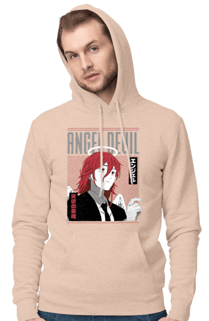 Men's hoodie with prints Chainsaw Man Angel Devil. Angel devil, anime, chainsaw man, demon, manga, shonen. 2070702