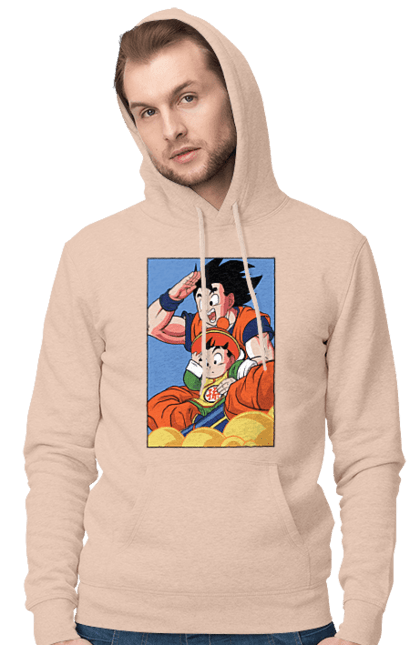 Чоловіче худі з принтом "Перли дракона Гохан". Anime, dragon ball, goku, manga, аніме, гоку, гохан, манга, перли дракона. 2070702