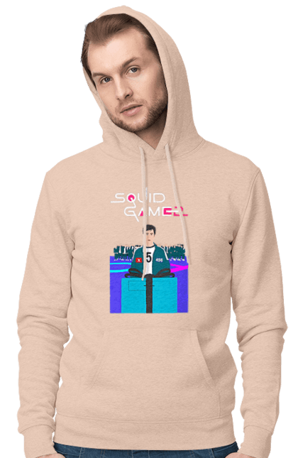 Men`s hoodie with prints Squid Game Seong Gi hun. 456, netflix, player 456, seong gi hun, seong gi-hun, squid game, tv series. 2070702