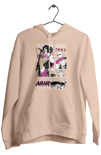 Чоловіче худі з принтом "Nana Нана Осакі". Black stones, nana, nana osaki, аніме, бласт, манга, музика, музичний гурт, нана осакі, співачка. 2070702