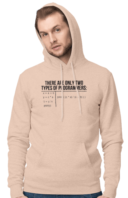 Чоловіче худі з принтом "Два типи програмістів". Два програмісти, два типи, два типи програмістів, жарт it, мак адреса, програміст, технічне завдання, ти ж програміст, фрілансер. 2070702