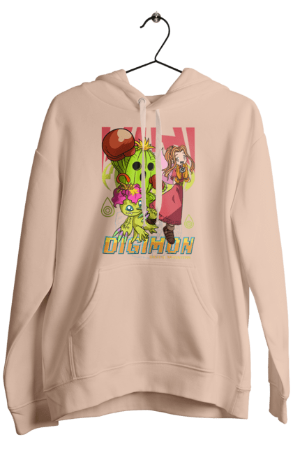 Men`s hoodie with prints Digimon Mimi Tachikawa. Anime, bandai, digimon, digital monsters, manga, media franchise, mimi tachikawa, virtual pets. 2070702