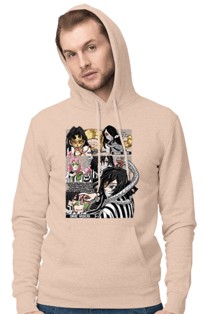 Men`s hoodie with prints Demon Slayer Obanai. Anime, demon slayer, iguro, kimetsu no yaiba, manga, obanai, obanai iguro, serial. 2070702