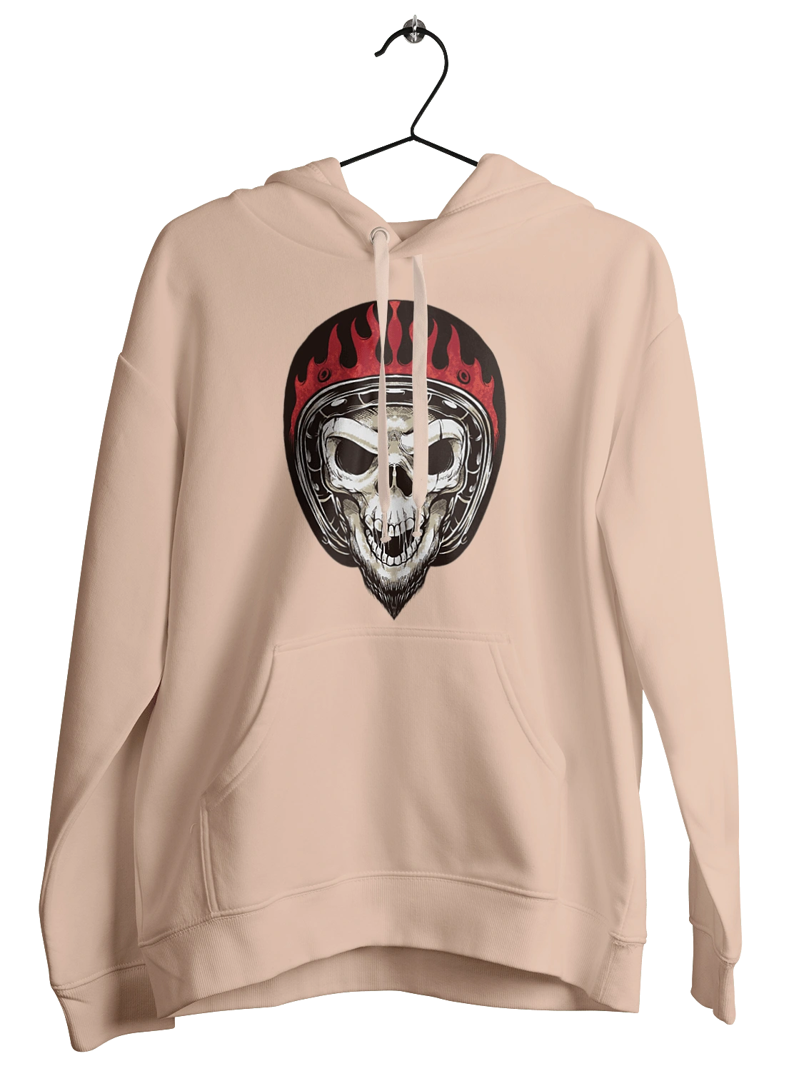 Skull in a motorcycle helmet