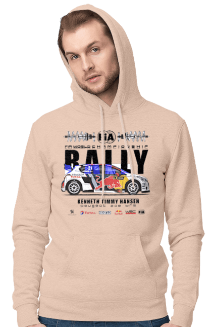 Чоловіче худі з принтом "Red Bull Rally". Rally, red bull, авто, автомобіль, гонка, ралі, ред булл, редбул, спорт. 2070702